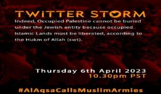 Hizb ut Tahrir / Wilayah Pakistan:  Kampeni ya Twitter “Msikiti wa Al-Aqsa unayaita Majeshi ya Pakistan