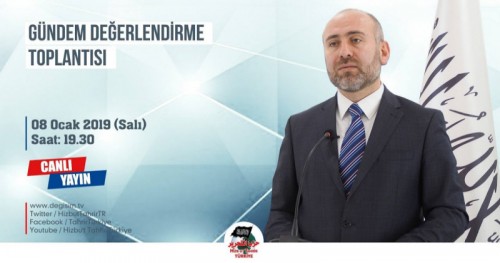 Türkiye Vilayeti: Haftalık Bilgilendirme Toplantısı (08/01/2019)