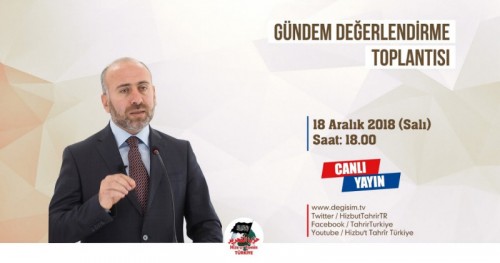 Türkiye Vilayeti: Haftalık Bilgilendirme Toplantısı (18/12/2018)