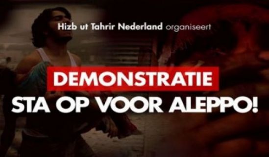 Hollanda: Den Haag Suriye Konsolosluğu Önünde Halep’e Destek Gösterisi